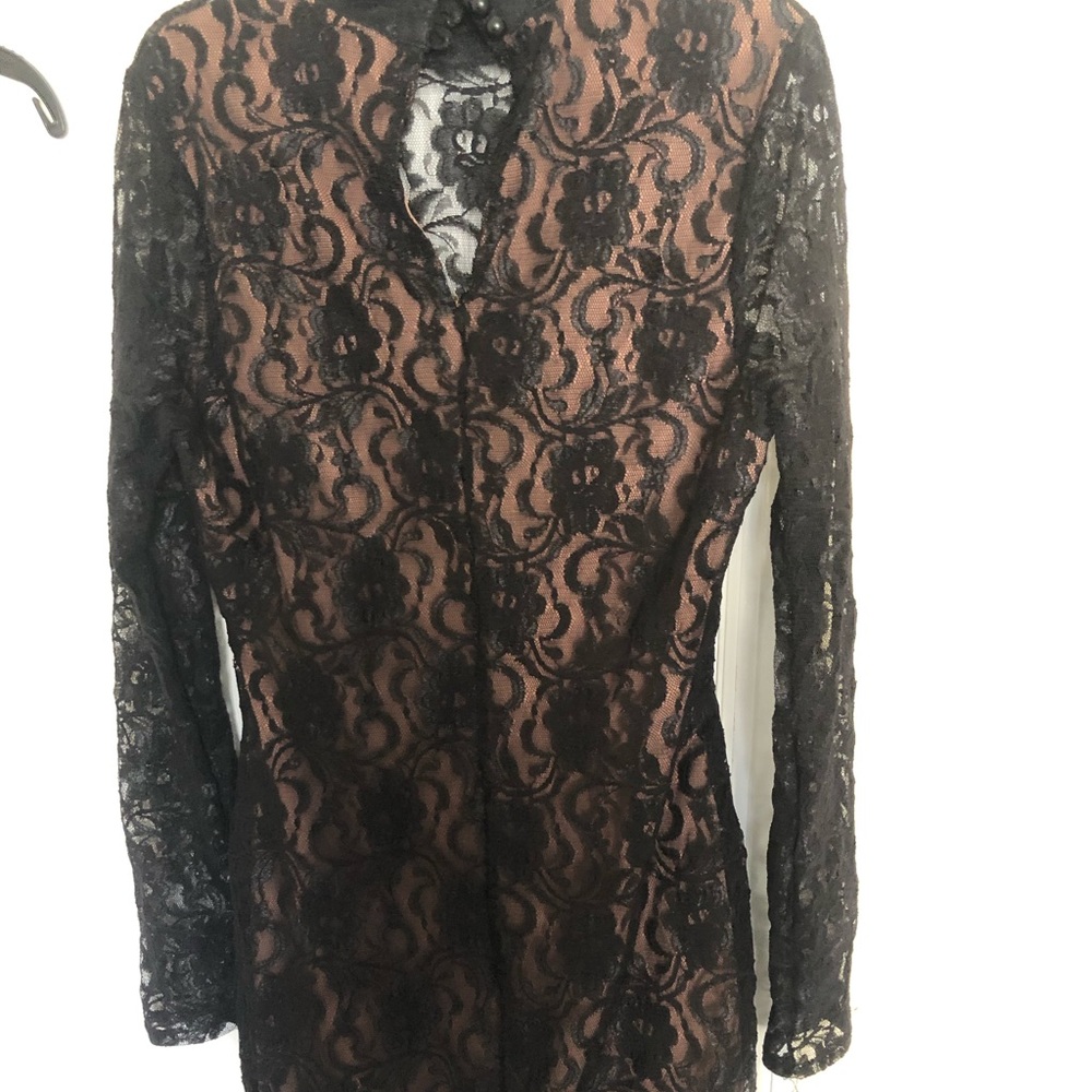 Black with nude lining dress